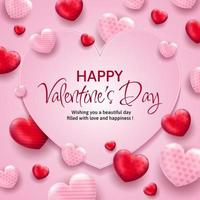 gelukkig valentijnsdag dag groet sjabloon, liefde achtergronden voor banier, poster, Hoes ontwerp Sjablonen, sociaal media voeden behang verhalen vector