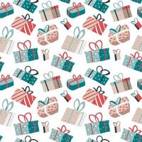 presenteert en cadeaus in dozen voor Kerstmis en nieuw jaar vector