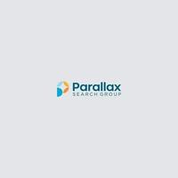 brief p voor parallax logo sjabloon vector