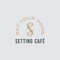 brief s voor instelling cafe logo ontwerp uniek vector
