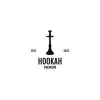 vlak hookah shisha roken silhouet logo ontwerp vector sjabloon voor cafe, winkel, club, lounge