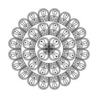 mandala ontwerp decoratief patroon decoratie sneeuwvlok Aan zwart bloem patroon ontwerp vector