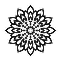 mandala ontwerp decoratief patroon decoratie sneeuwvlok Aan zwart bloem patroon ontwerp vector