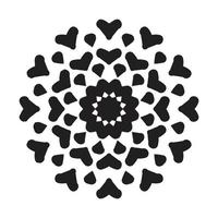 mandala ontwerp decoratief patroon decoratie sneeuwvlok Aan zwart bloem patroon ontwerp vector