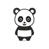 schattig panda mascotte karakter tekenfilm icoon illustratie. ontwerp geïsoleerd vlak tekenfilm stijl vector