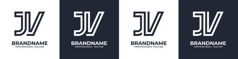 gemakkelijk jv monogram logo, geschikt voor ieder bedrijf met jv of vj voorletter. vector