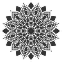 zwart en wit bloemen mandala achtergrond vector