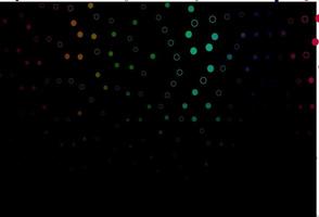 donkere veelkleurige, regenboog vector sjabloon met cirkels.