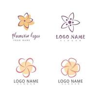 schoonheid plumeria icoon bloemen ontwerp illustratie symbool vector