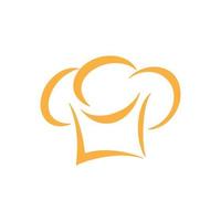 chef hoed logo vector ontwerpsjabloon