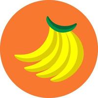 banaan fruit vlak icoon vector