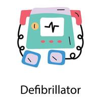 trendy defibrillatorconcepten vector