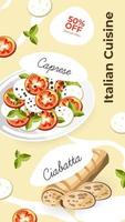 Italiaans keuken menu Promotie banier of poster vector