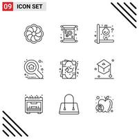 9 gebruiker koppel schets pak van modern tekens en symbolen van nodig uit zoeken chemisch eigendom wetenschap bewerkbare vector ontwerp elementen