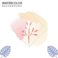 minimalistische ontwerp achtergrond in zacht regenboog pastel kleur. plein abstract borstel waterverf banier sjabloon voor sociaal media na, omslag, poster, geschenk kaart, brochure, folder, uitnodiging, aanplakbiljet vector