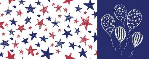 presidenten dag. onafhankelijkheid dag Verenigde Staten van Amerika. hand- getrokken illustratie. vector