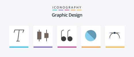 ontwerp vlak 5 icoon pak inclusief . verboden. bezier. creatief pictogrammen ontwerp vector