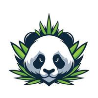 panda mascotte logo concept vector illustratie tekenfilm. geschikt voor logo, behang, banier, achtergrond, kaart, boek illustratie, t-shirt ontwerp, sticker, omslag, enz