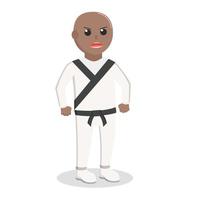 karate Mens Afrikaanse staand houding vector