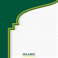 groen met geel schets gemakkelijk abstract Islamitisch achtergrond vector