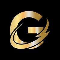 monogram g brief logo ontwerp sjabloon vector