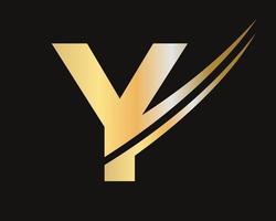 eerste brief y logo sjabloon modern en gemakkelijk ontwerp vector