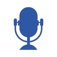 podcast radio icoon ontwerp gebruik makend van microfoon sjabloon. dj muziek, podcast logo ontwerp, mengen audio uitzending vector