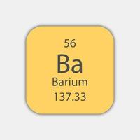 barium symbool. scheikundig element van het periodiek systeem. vectorillustratie. vector