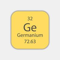 germanium symbool. scheikundig element van het periodiek systeem. vectorillustratie. vector