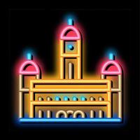 sultan paleis abdul - samad neon gloed icoon illustratie vector