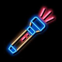 persoon zak- zaklamp neon gloed icoon illustratie vector