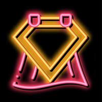 embleem held symbool neon gloed icoon illustratie vector