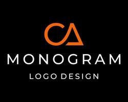 ca brief monogram bedrijf logo ontwerp. vector