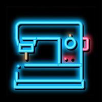 naaien machine neon gloed icoon illustratie vector