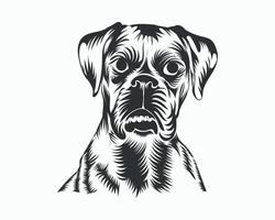 bokser hond vector illustratie, bokser hond vector Aan wit achtergrond