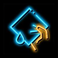 hand- Holding servet neon gloed icoon illustratie vector