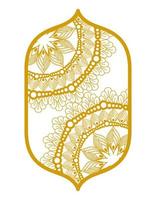 mandala's in frame gouden design vector