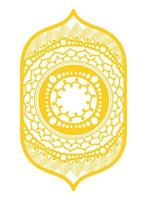 mandala in frame geel ontwerp vector