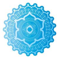 mandala van kleur hemelsblauw vector