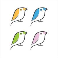 illustratie van mooie schattige vogels icoon collectie vector