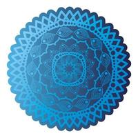 mandala van donkerblauwe kleur vector