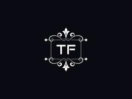 professioneel tf logo, minimalistische tf luxe logo brief ontwerp vector