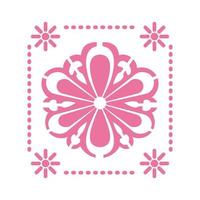 Mexicaanse roze zonnebloem pictogram op witte achtergrond vector