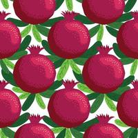 naadloos patroon met granaatappels. decoratief patronen van de granaatappel fruit vector