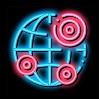 aardbeving locaties neon gloed icoon illustratie vector