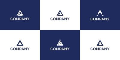 brief een logo ontwerp sjabloon pictogrammen voor bedrijf accounting en financieel vector