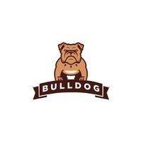 vector logo afbeelding bulldog eenvoudige mascotte stijl.