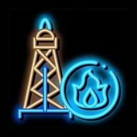 gas- toren neon gloed icoon illustratie vector