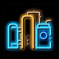 gas- levering station neon gloed icoon illustratie vector
