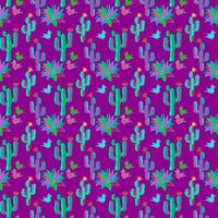 cactussen en agave. tekenfilm hand getekend Mexicaans vector naadloos patroon.